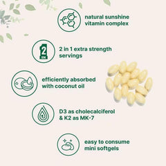 Nutrition facts for MicroLabs D3 K2 softgels
