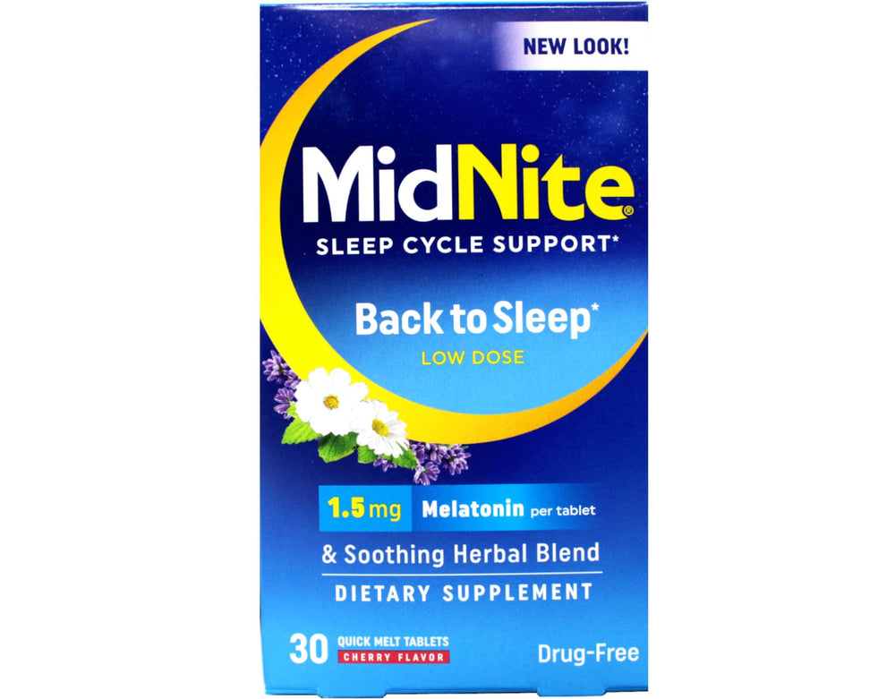MidNite Sleep Aid value pack of four bottles for convenient nightly use