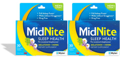 Two boxes of MidNite Cherry Gummies sleep supplement (30 chewables each)