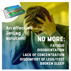 Front label showing plant-based homeopathic formula on NO Jet Lag
