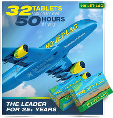 NO Jet Lag product alongside travel accessories