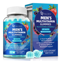 Bottle of Migcopat Multivitamin for Men Berry Gummies