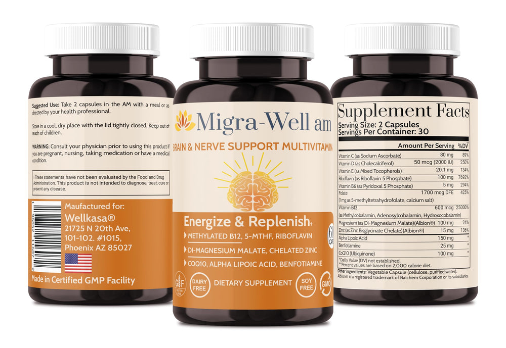 P5P (B6) vitamin illustration for Migra-Well AM
