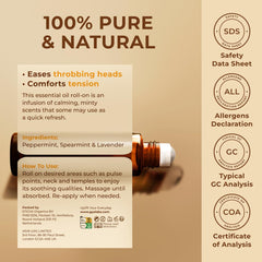 Packaging and label of Migraine Manager essential oil