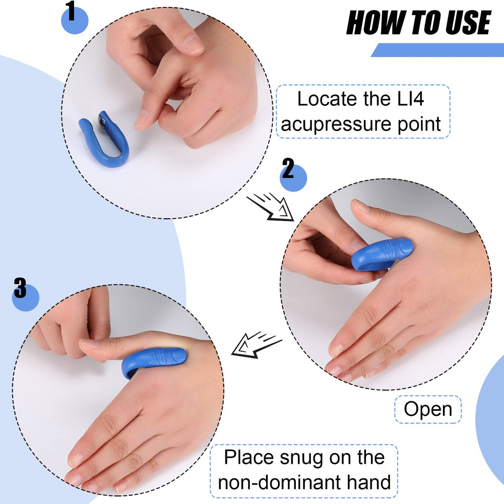 Travel-friendly migraine relief clips with compact design