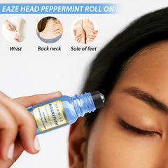Bottle label showing peppermint, spearmint, eucalyptus and lavender oils
