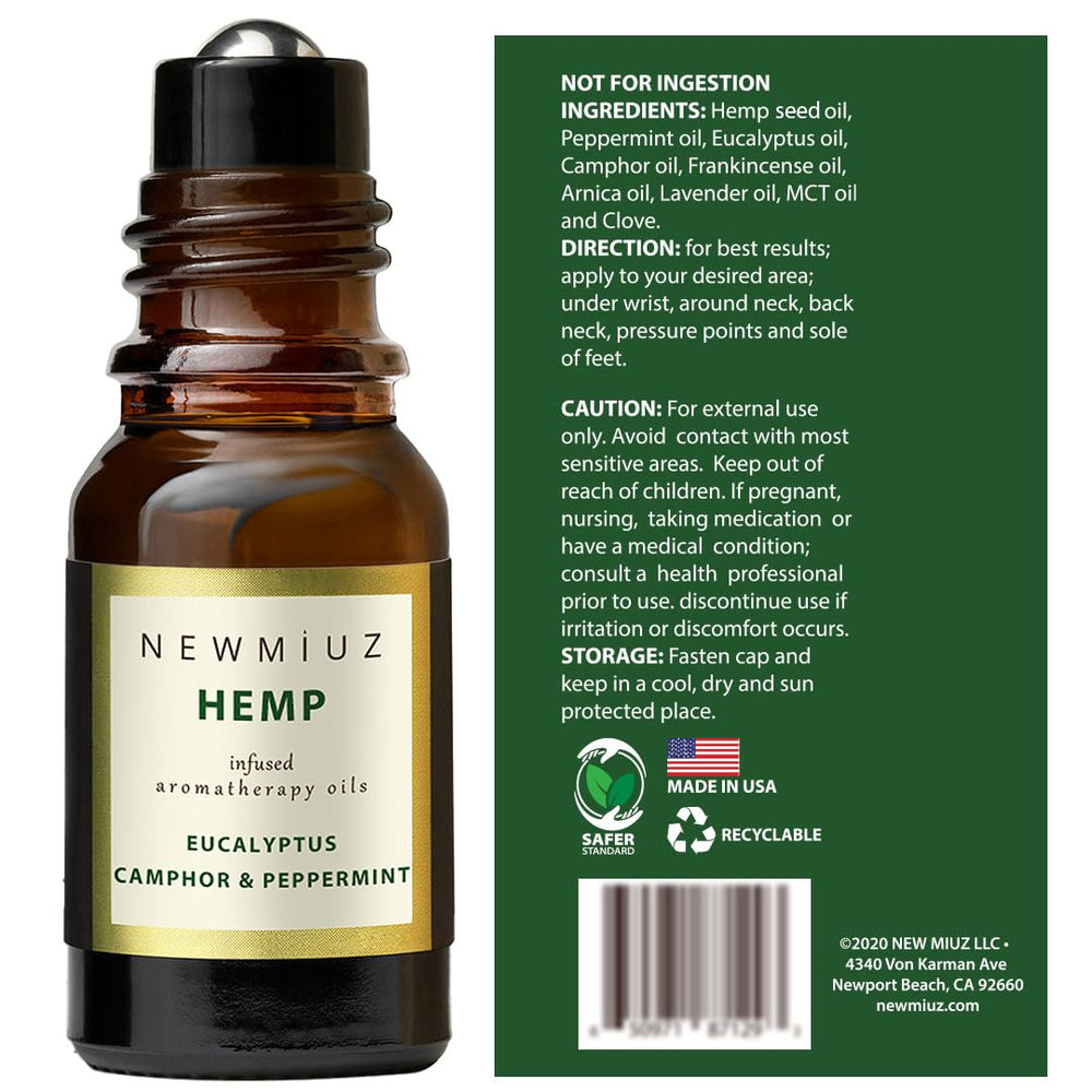 Label displays 10ml capacity and natural ingredients