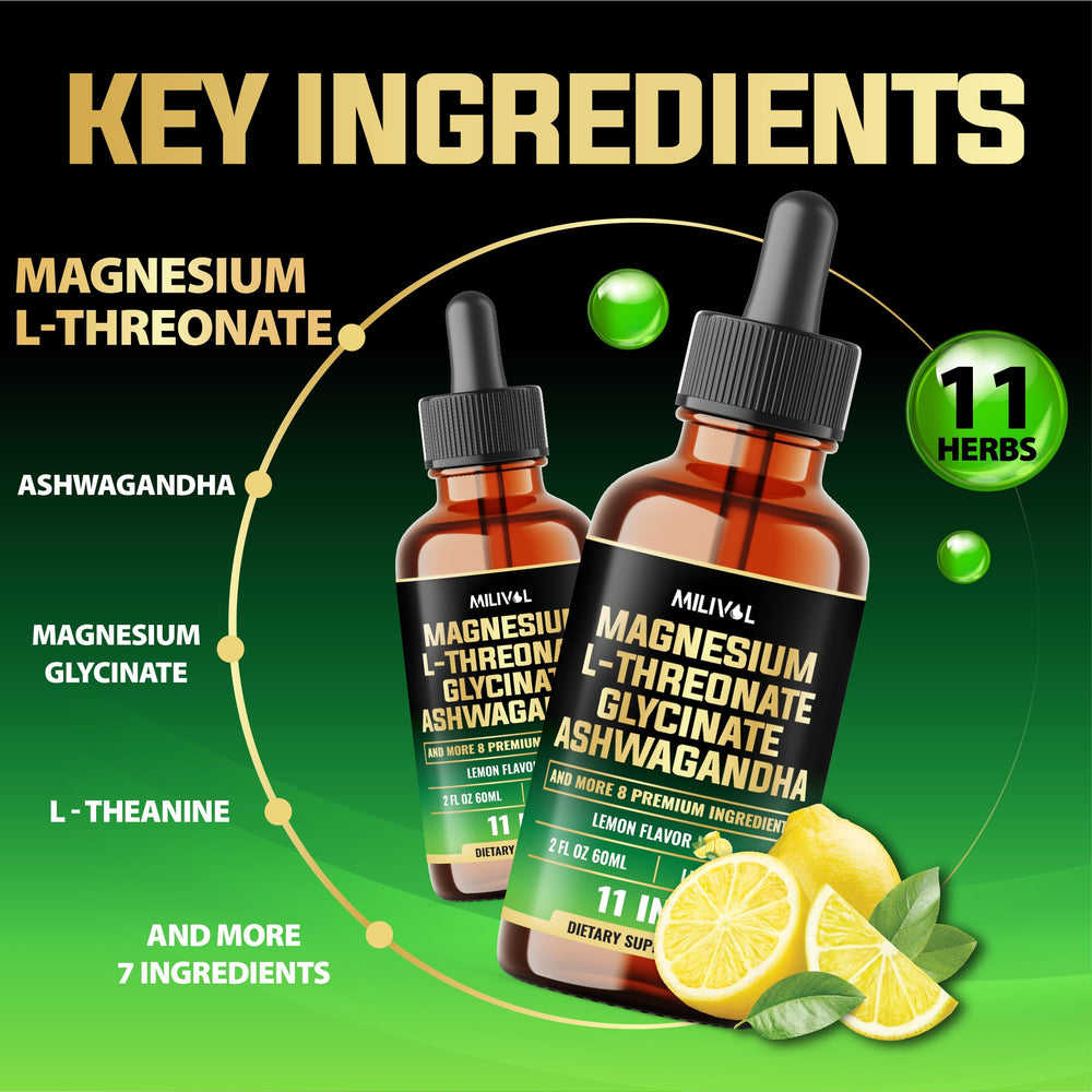 Dropper dispensing magnesium drops into glass