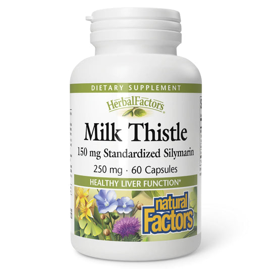 Natural Factors Milk Thistle 250 mg bottle with 60 capsules