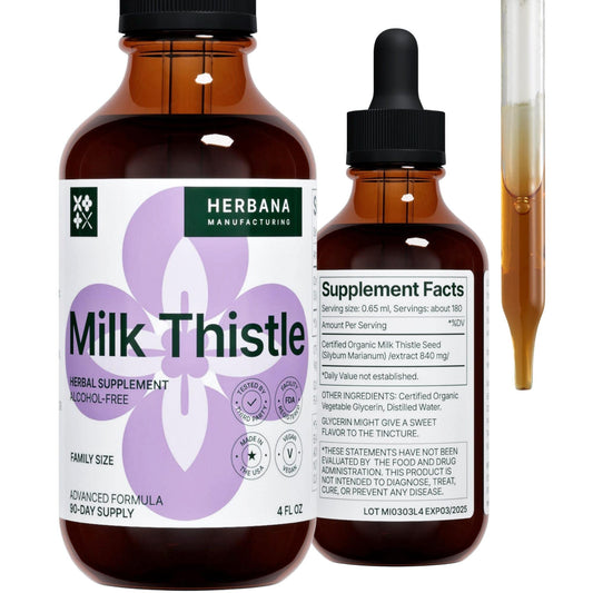 Milk Thistle 4oz liquid extract bottle