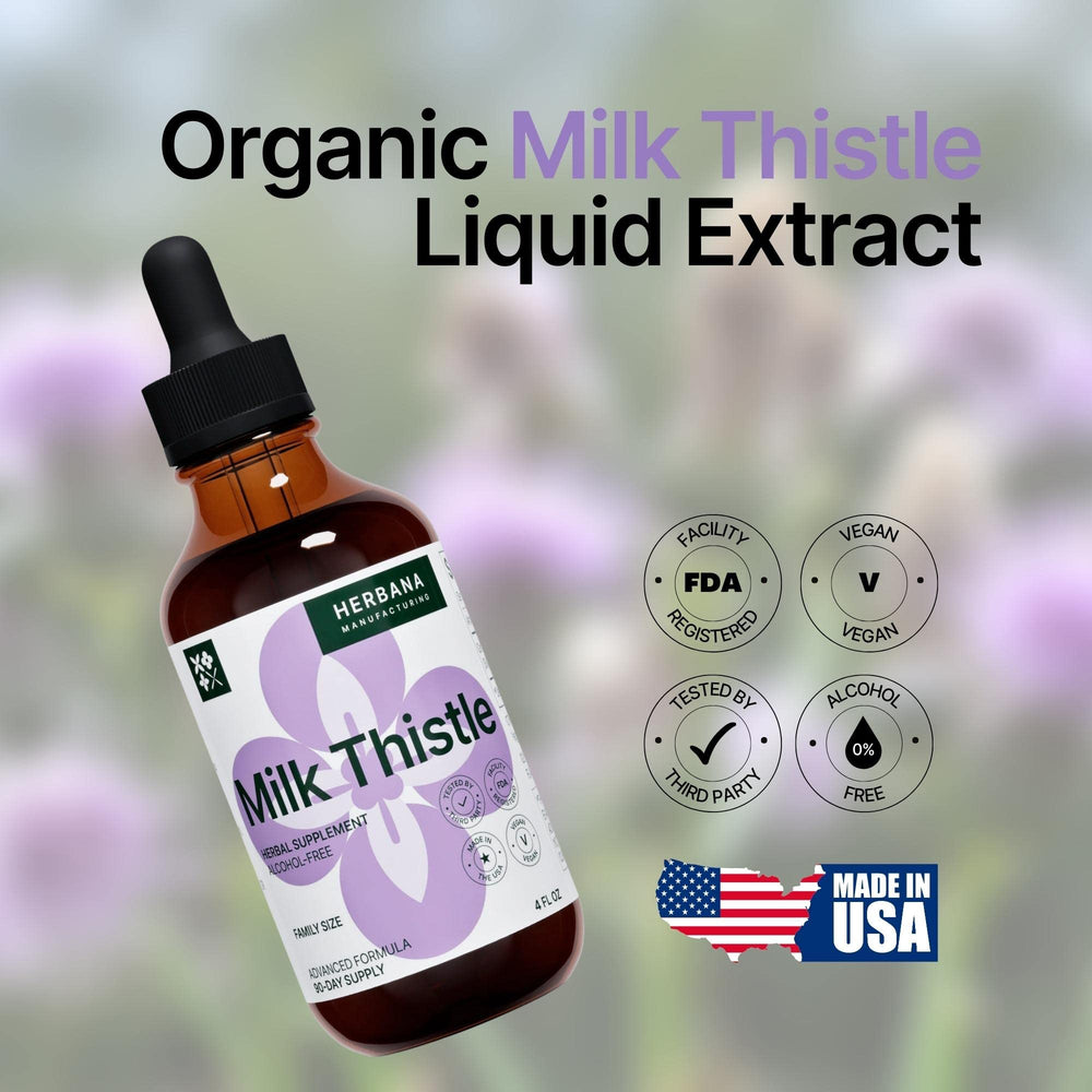 Family-size packaging of Milk Thistle liquid extract