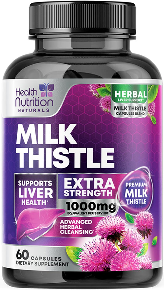 Bottle of Milk Thistle Supplement 60 capsules