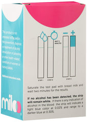 Individual sealed breastmilk alcohol test strip sachets