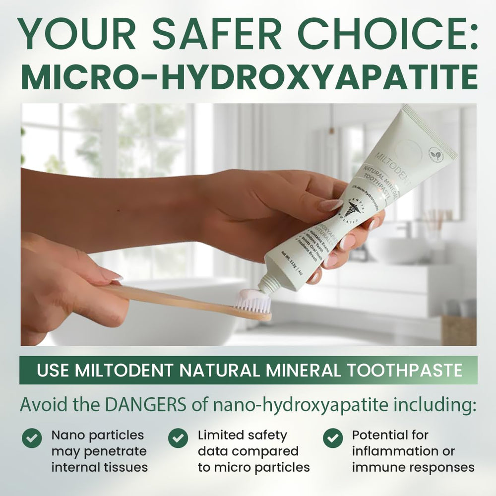 Graphic highlighting the 15% micro-hydroxyapatite concentration