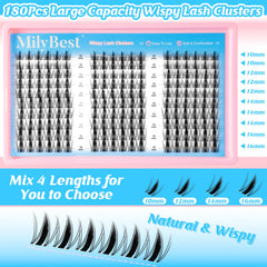MilyBest lash tweezers enabling precise placement and clean separation.