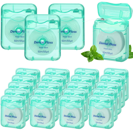 Mimorou 24-pack mint green dental floss 50m