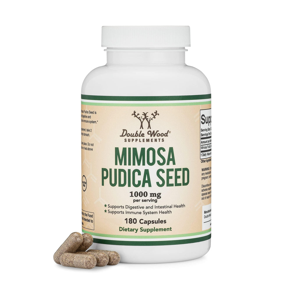 Bottle of Mimosa Pudica Seed Capsules by Double Wood