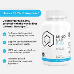 Close-up featuring Mind Lab Pro MLP v4 focus and memory boost