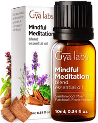 Gya Labs Mindful Meditation Essential Oil Blend bottle in amber glass (0.34 Fl Oz)