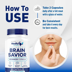Bottle of Mindful Wellness Brain Savior capsules