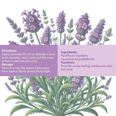 Product packaging and box of Mine Lavender Roll On