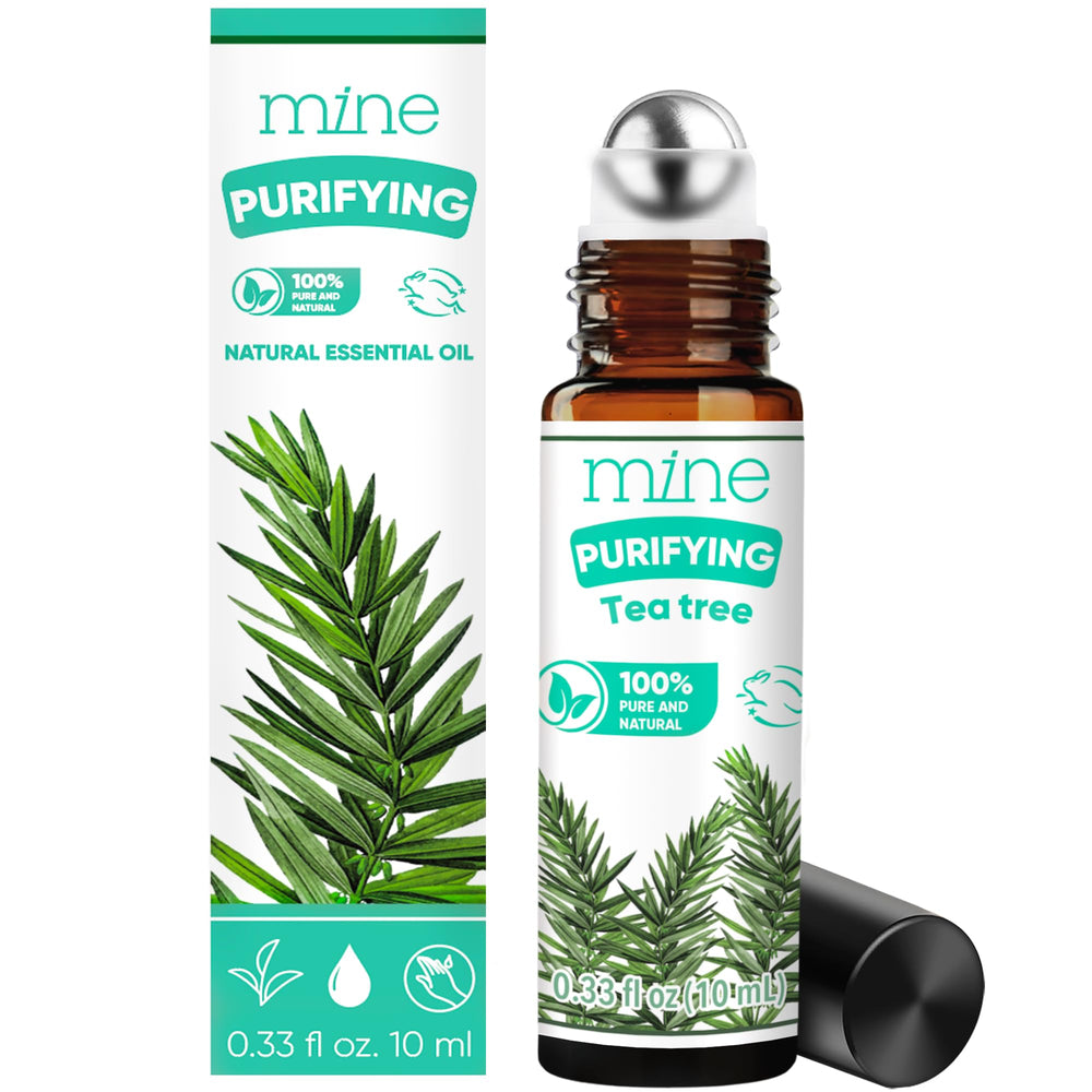 Mine Tea Tree Essential Oil Roll-On bottle front view
