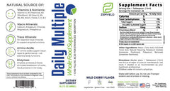 Close-up of the Cherry Flavor formula ingredients and wild cherries