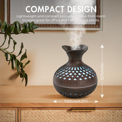 Compact humidifier in a cozy bedroom setting