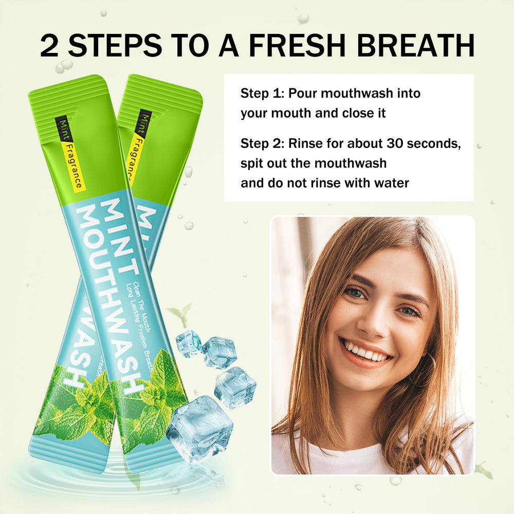 Compact travel-friendly mouthwash sticks in a pack
