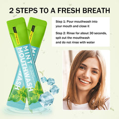 Compact travel-friendly mouthwash sticks in a pack