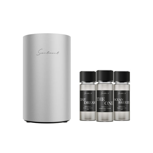 Front view of Mini Silver Diffuser Discovery Kit