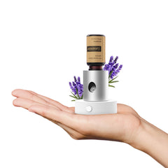 Mini waterless nebulizing diffuser in silver