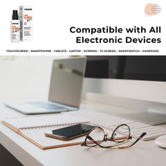 Travel-ready eyeglass cleaner kit with built-in cloth for on-the-go use