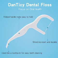 Mint flavored dental floss picks for adults