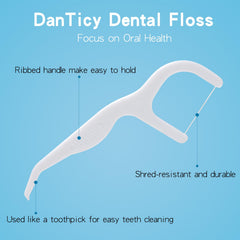 Mint-flavored floss picks with strong floss for braces
