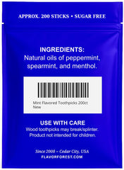 200-count mint toothpicks in resealable pack