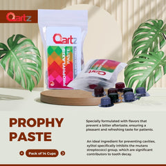 14 cups of 2g mint tooth polish with packaging and cups