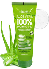 MIRACLAIR Aloe Gel packaging front view highlights brand and compact travel size.