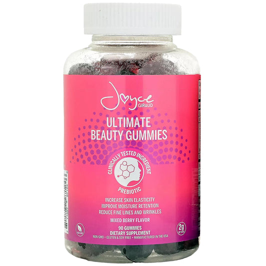 Front view of Miracle Elixir Collection Joyce Giraud Ultimate Beauty Gummies bottle