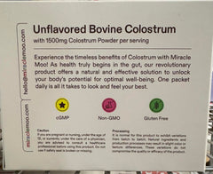 Grass-fed sourcing and packaging of Miracle Moo Colostrum