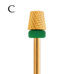 MIRACLE Nail Bits gold coarse grit for fast acrylic and hard gel removal.