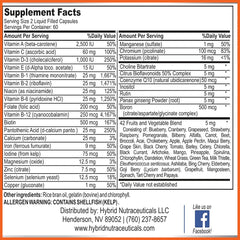 Graphic of 42 superfoods and enzyme blend in MiracleMulti