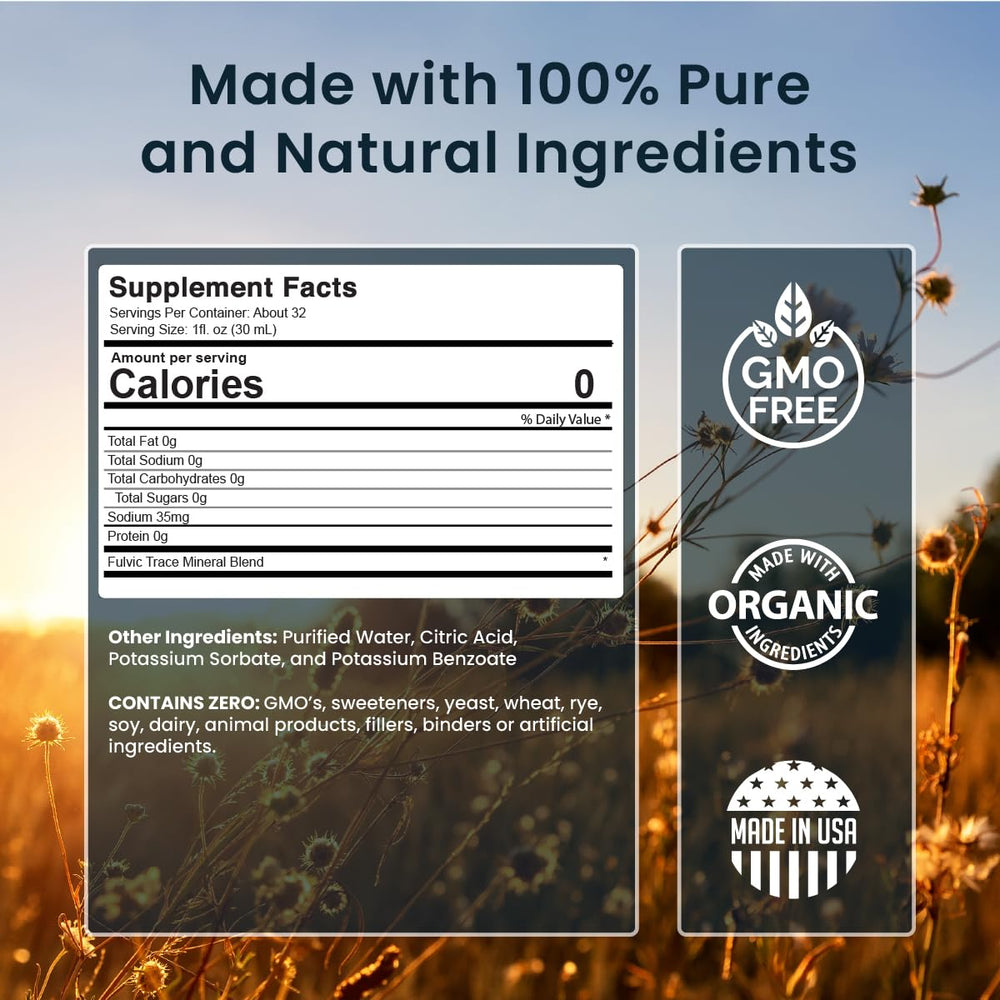 USA-made, GMO-free organic minerals label