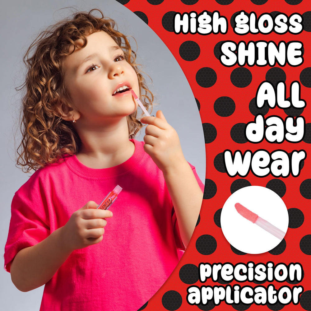 Miraculous lip gloss berry flavor provides juicy shine for daily wear.