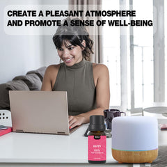 Amber glass bottle of MISIJI essential oil with dropper