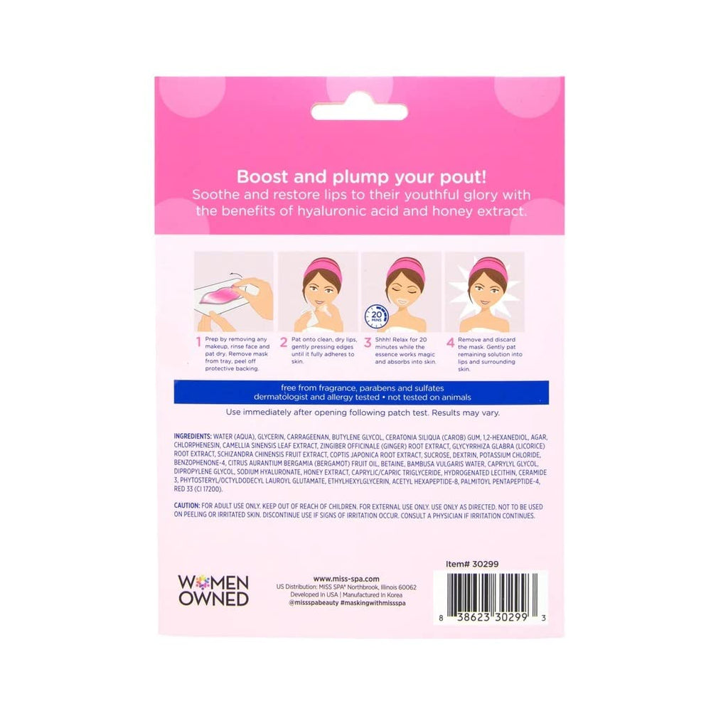 Lifestyle shot of MISS SPA Lip Mask on vanity for self-care routine