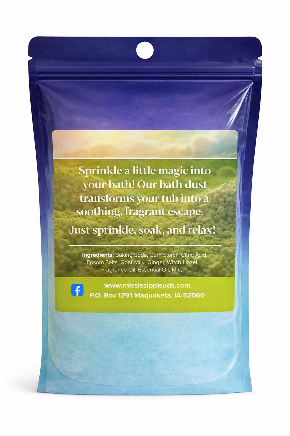 Mississippi Suds visual of bubbles and fizz during bath time