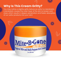 Mite-B-Gone applied on arm shows soothing skin relief and improved comfort.