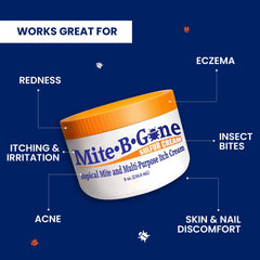 Mite-B-Gone bite relief application demonstrates soothing relief for bites