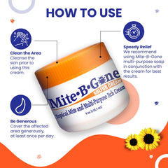 Mite-B-Gone volcanic sulfur texture close-up highlights natural keratolytic action.